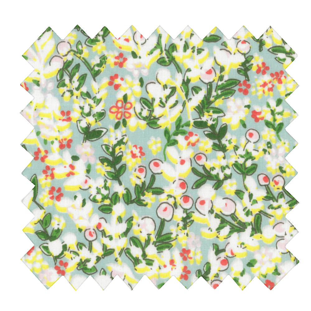 Tissu Coton Au Mètre Baie Mentholée