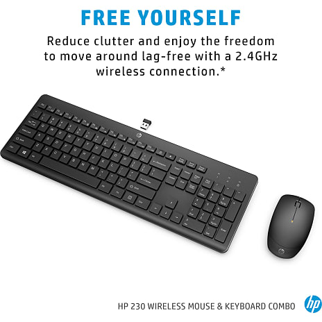 HP 230 trådløs mus og keyboard Combo