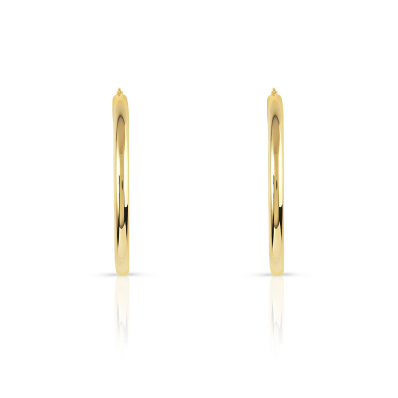 Créoles or 750 jaune 30 mm