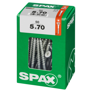 Spax schroef T-Star Plus geel 5x70 mm 50 stuks