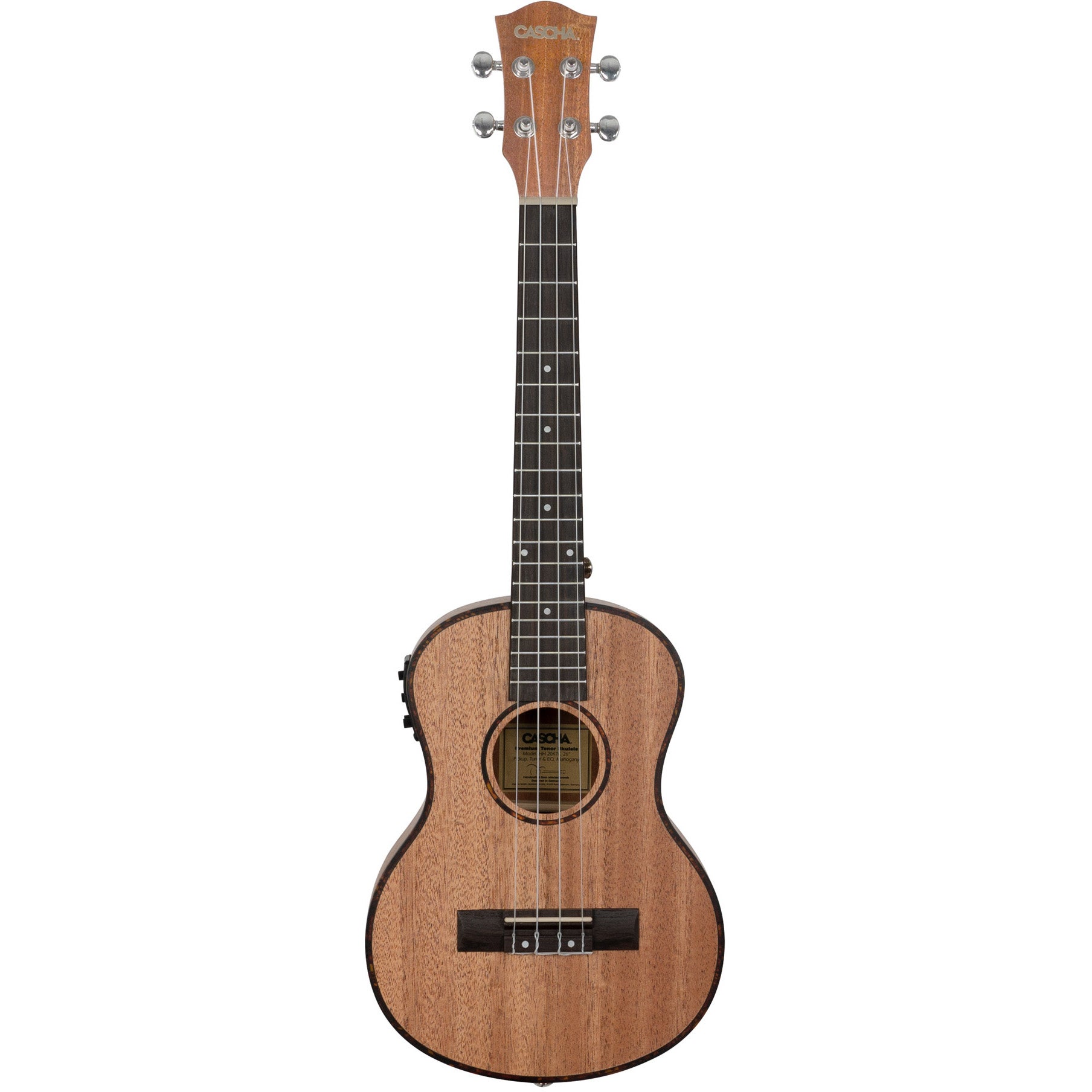 Cascha HH2048E Premium Mahogany E/A tenor ukelele set