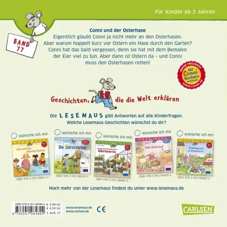 Carlsen Verlag LESEMAUS 77: Conni und der Osterhase