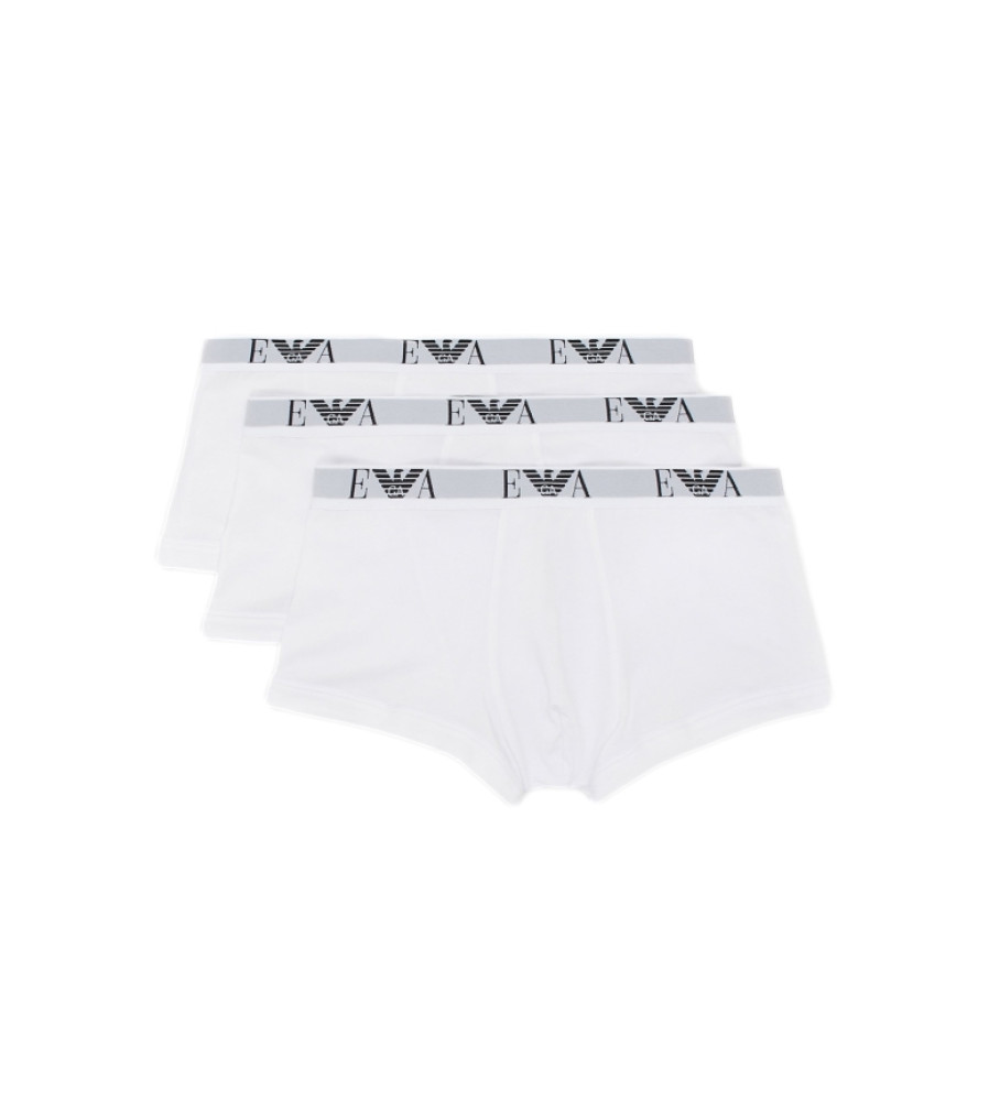 Pacote com três cuecas boxer brancas da Emporio Armani