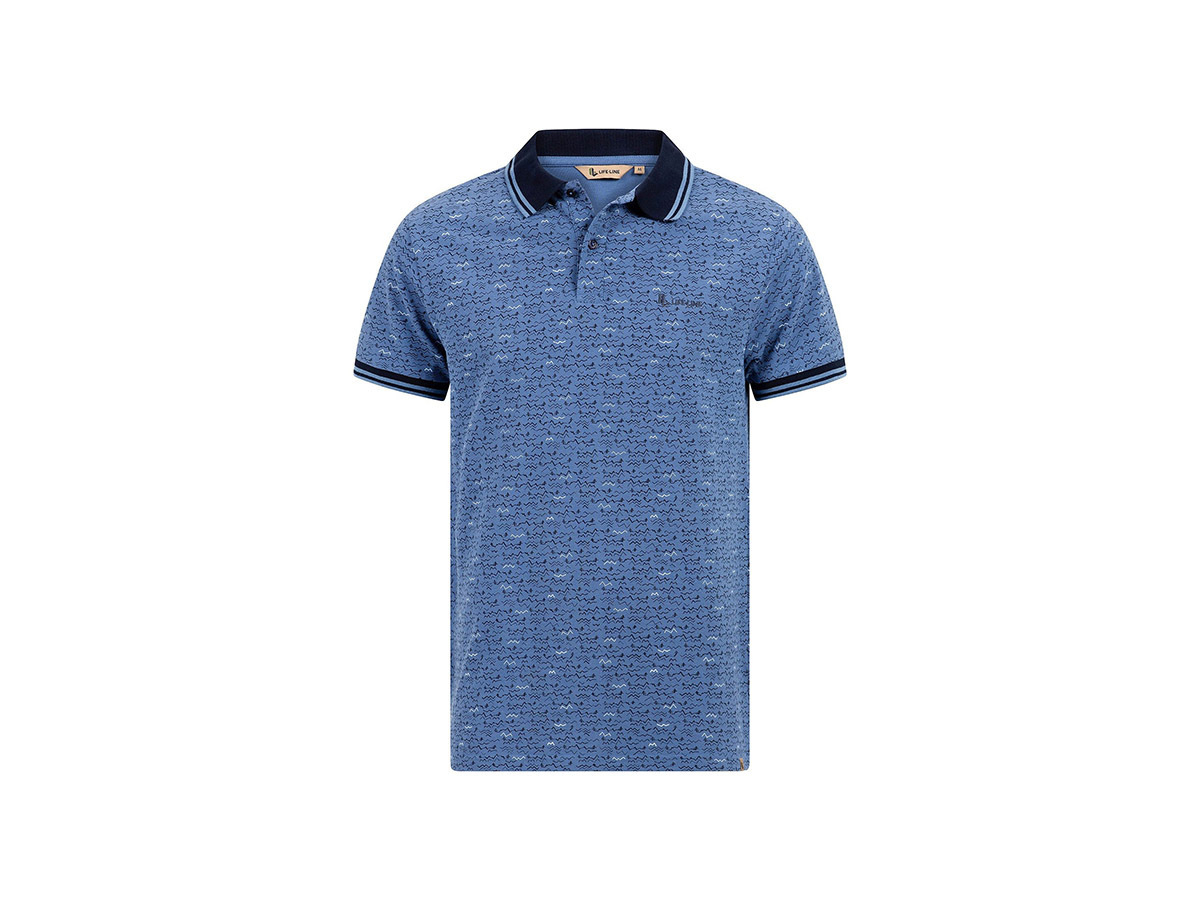 Life-Line Uri Pique Aop heren polo - Blue