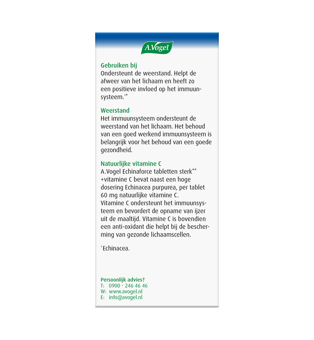 A.Vogel Echinaforce sterk + vitamine C (45 tabletten)
