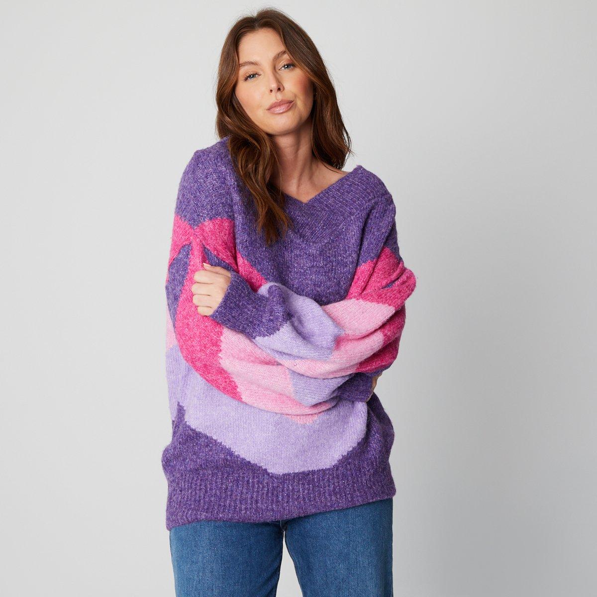 Be You Ladies Slouch Longline Jumper