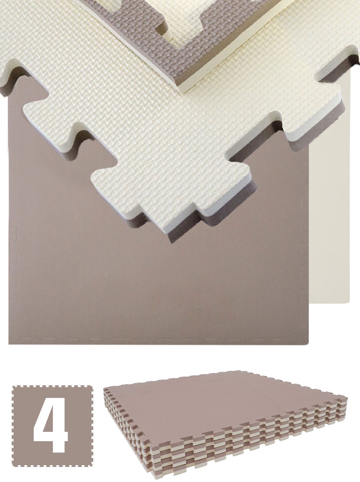 eyepower Fitnessmatte 4er Set 90x90x2.5 cm