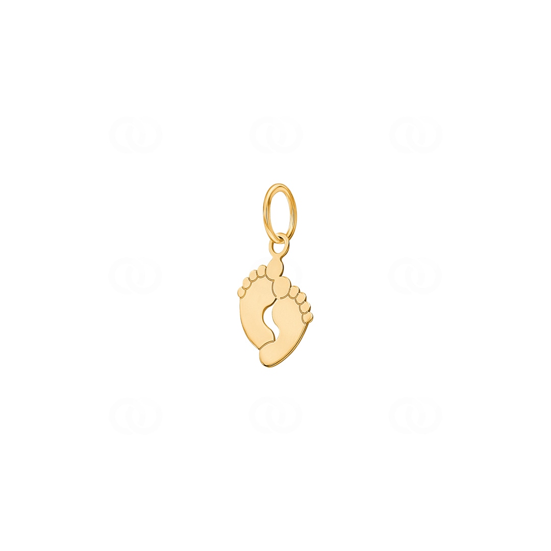 Anhänger 750/18 K Gelbgold Babyfüsse