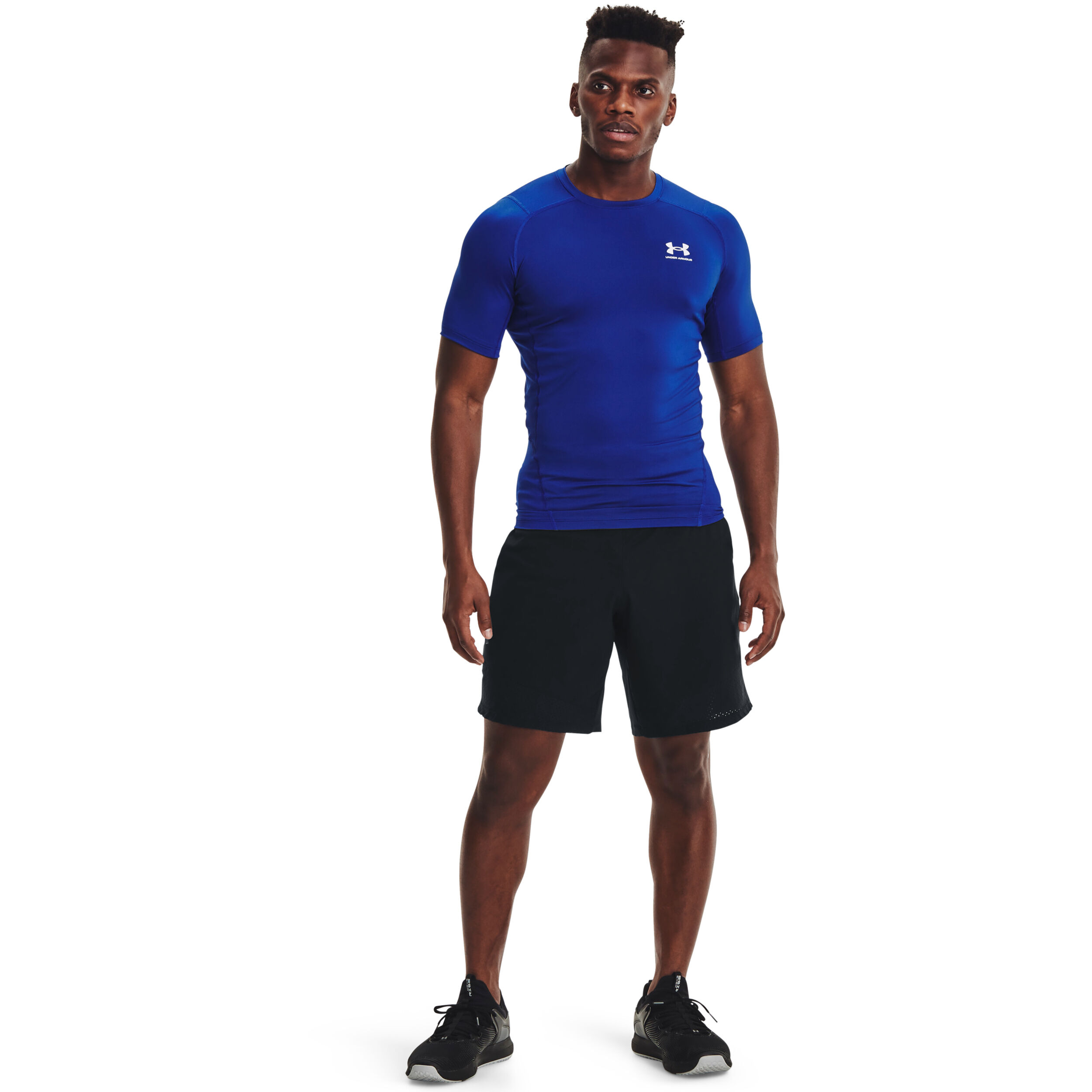 Under Armour Heatgear Comp T-shirt Hommes - Bleu , Blanc