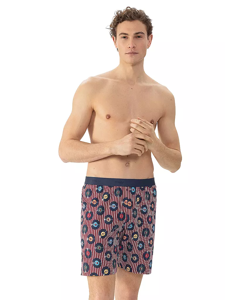 MEY Pyjamashorts dunkelrot