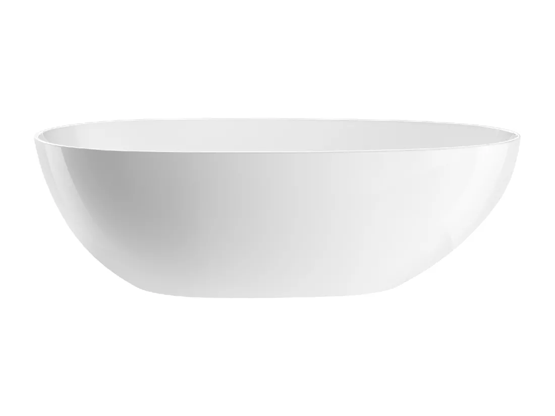 Baignoire îlot design ovale FLORIDA blanche 180 cm Brillant