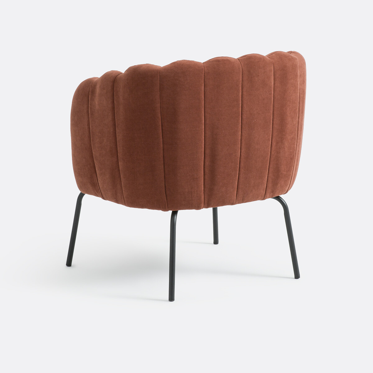 LA REDOUTE INTERIEURS<br>Poltrona baixa de veludo Douna