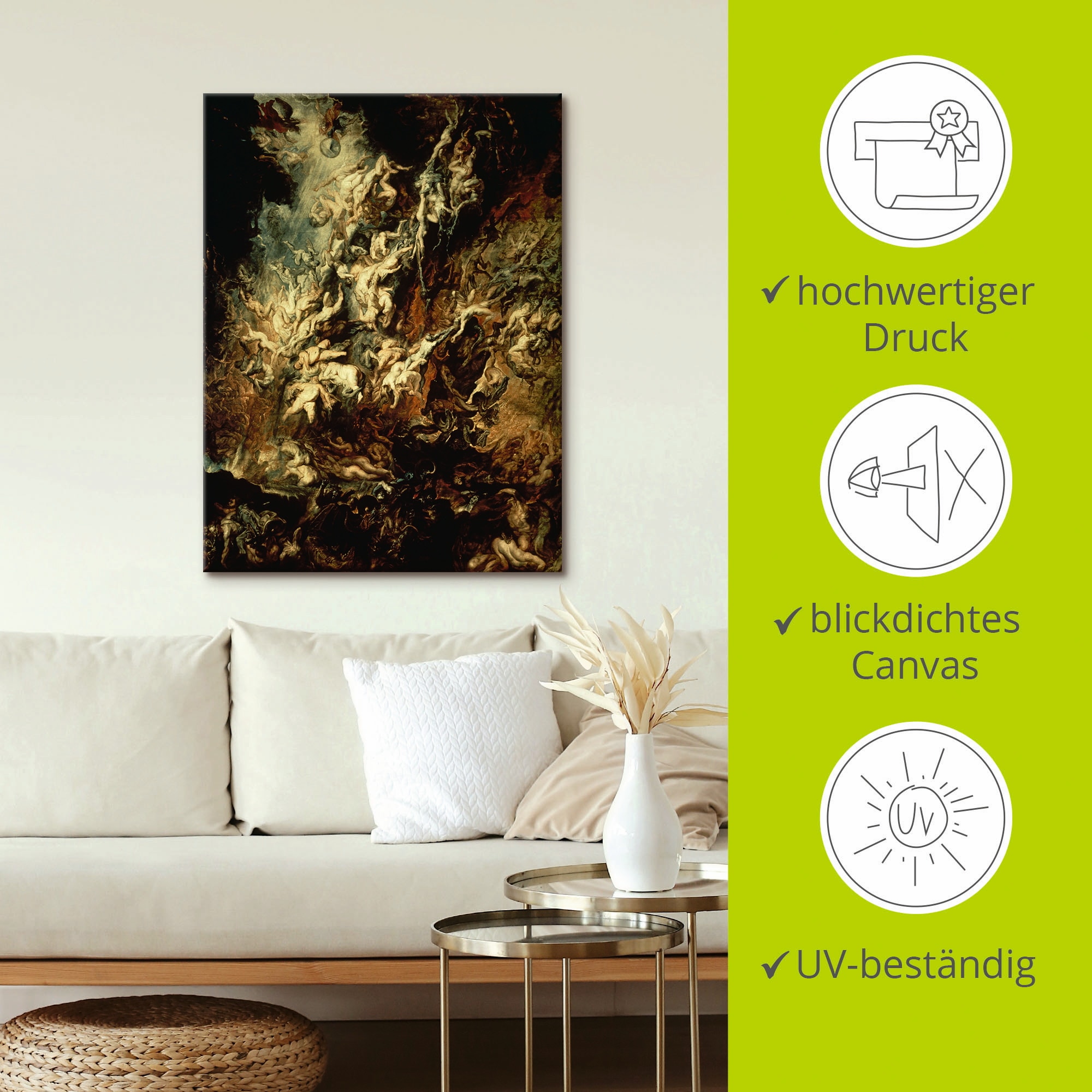 Artland Leinwandbild »Höllensturz der Verdammten I« Dark Fantasy 1 Stk. tlg. als Leinwandbild, Poster, Wandaufkleber in verschied. Grössen