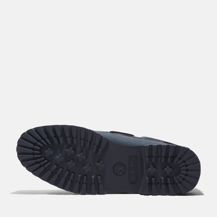 Chaussure bateau authentique cousue main Timberland pour homme en daim bleu foncé