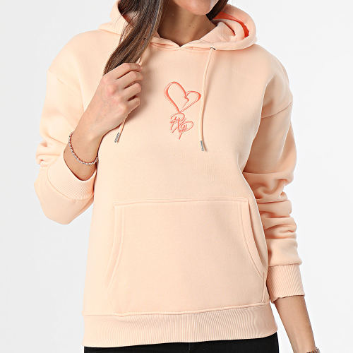 Sweat Capuche Femme F242030 Saumon