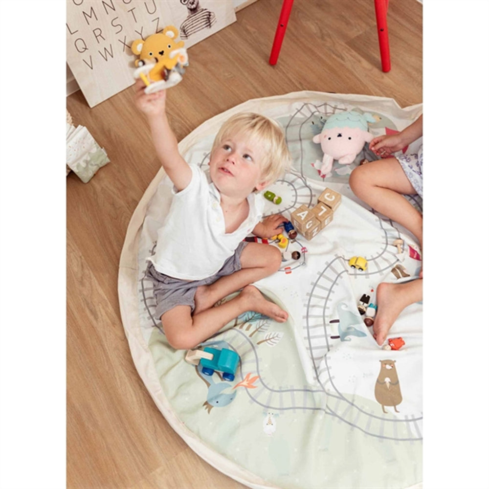 2-i-1 Legetæppe Trainmap/Bears - Play&Go