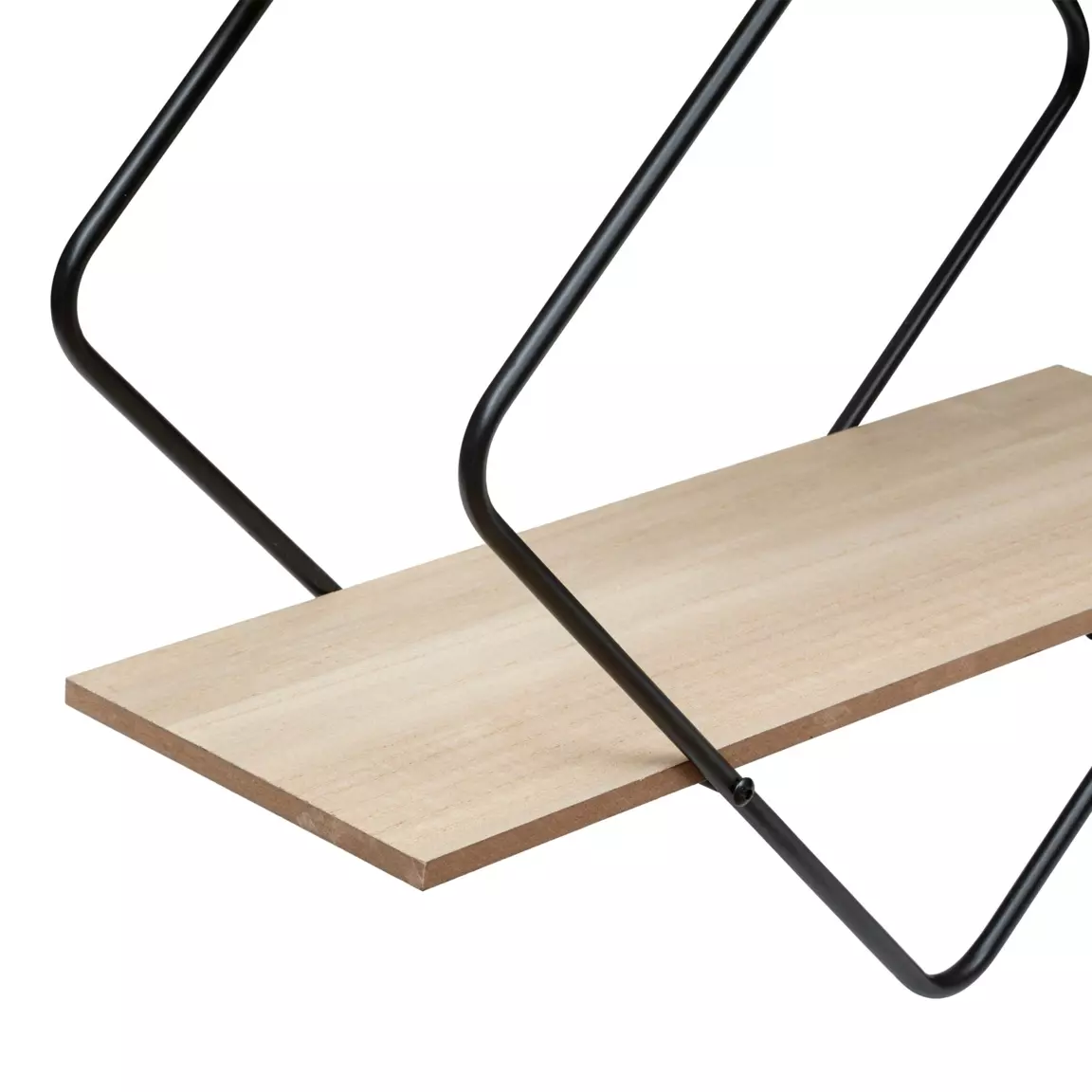 Etagère murale 2 niveaux (H48 cm) Nena Noir