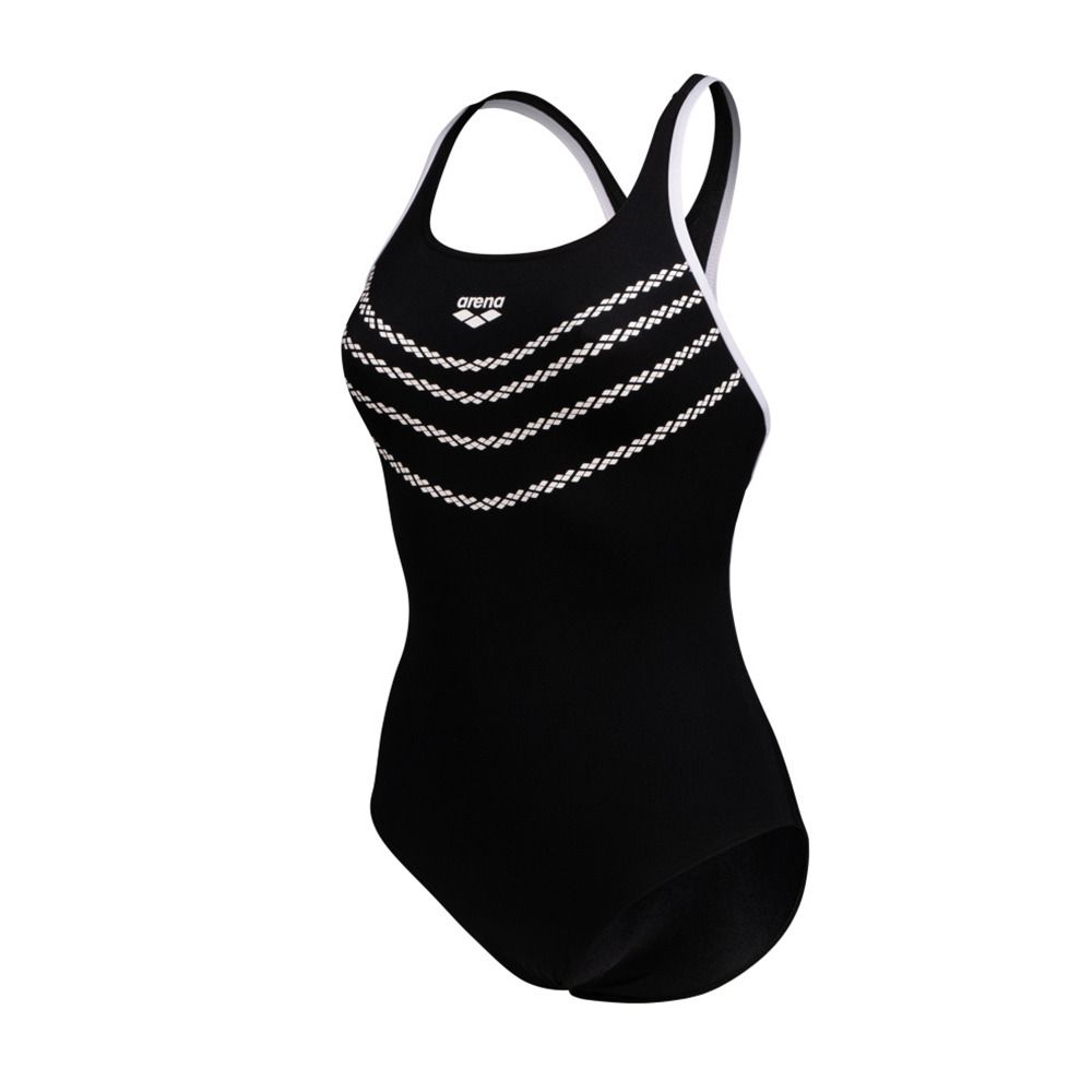 Arena LOSANGE V - Maillot de bain 1 pièce Femme black/white