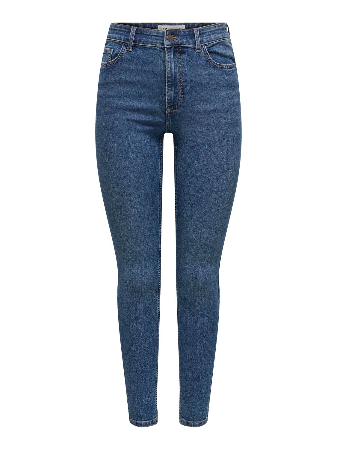 JDYMOON Hohe Taille Skinny Fit Jeans Medium Blue Denim