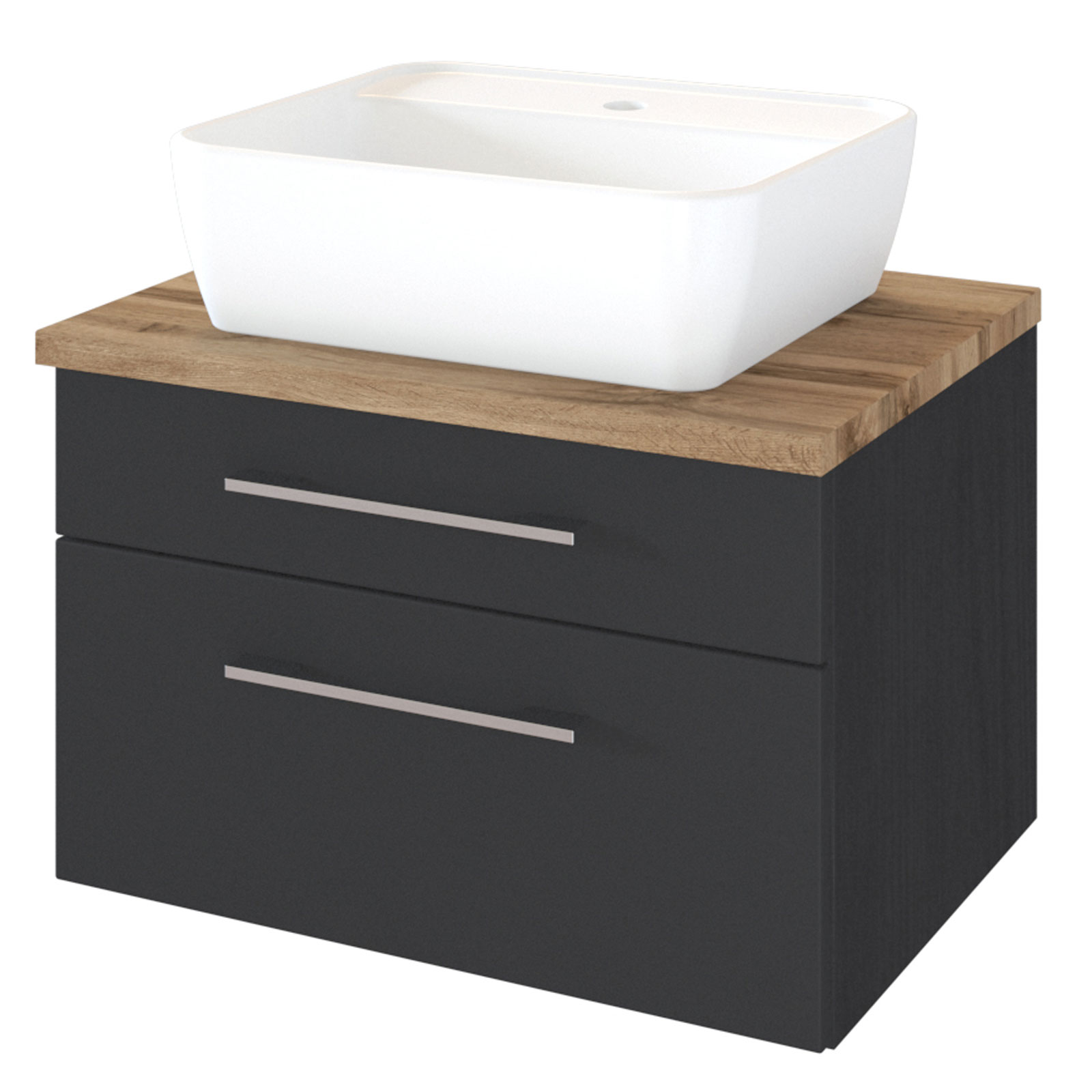 2-teiliges Badmöbel-SetDAVOS - grau - 60 cm breit