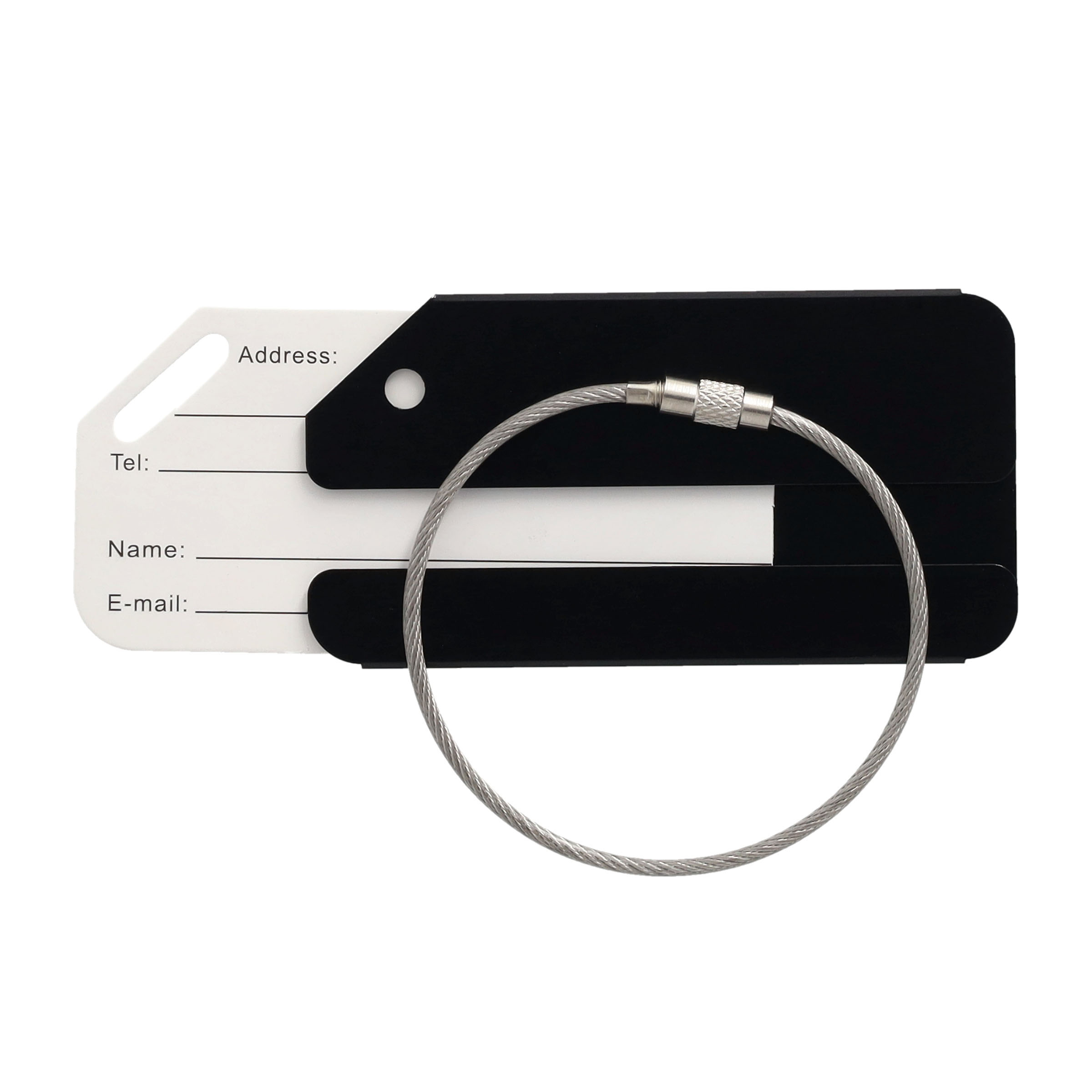 (8er Set) Aluminium Kofferanhänger Gepäck Etiketten Luggage Tag mit Adressschild - Bunt