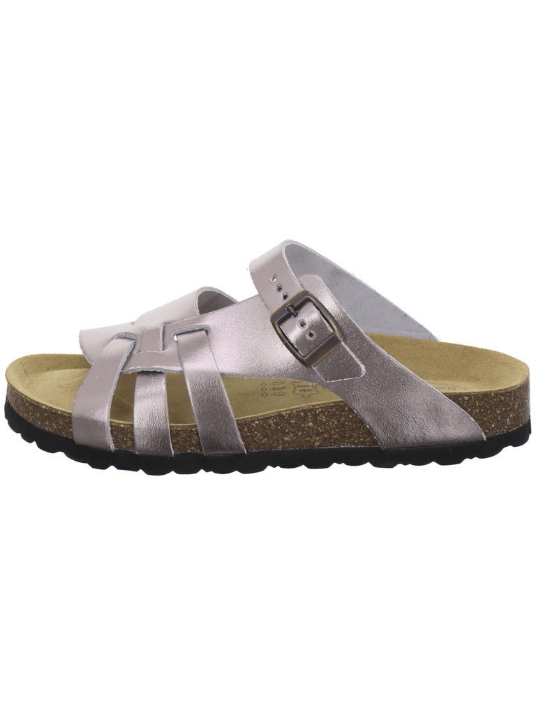 Pantoletten Damen Kralle metallic