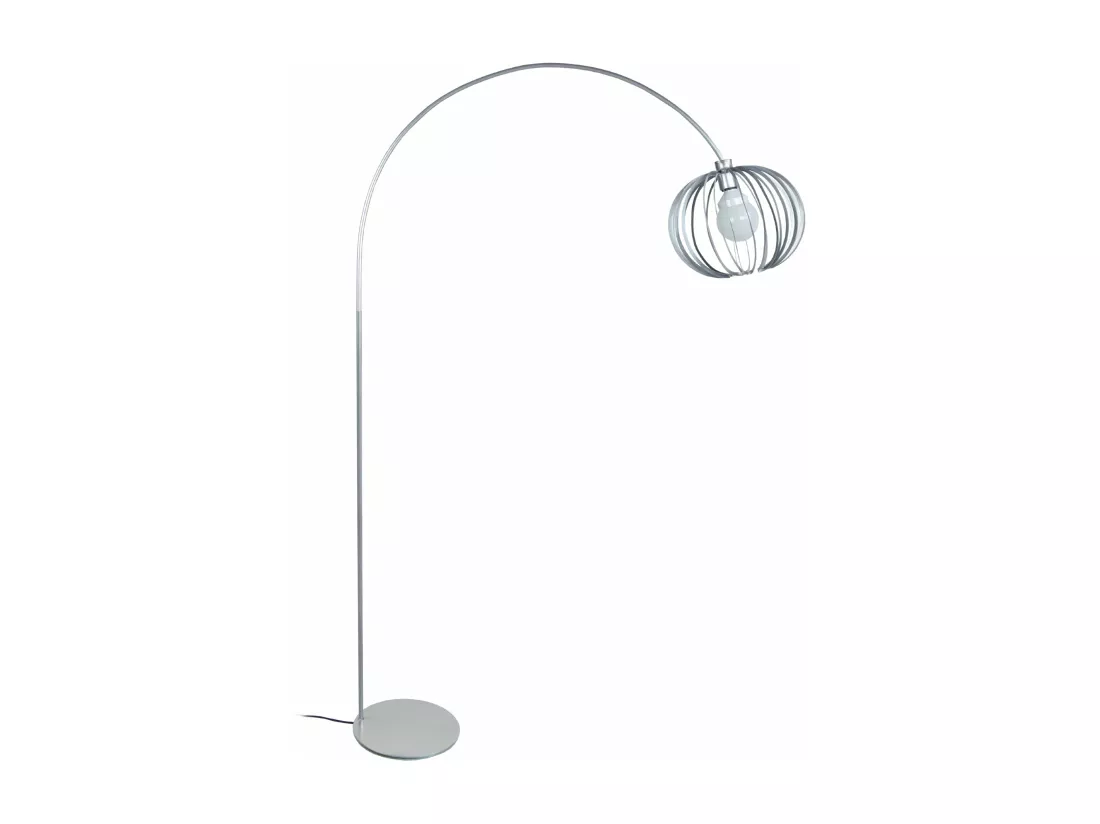 Lampadaire arc métal aluminium 190 cm.
