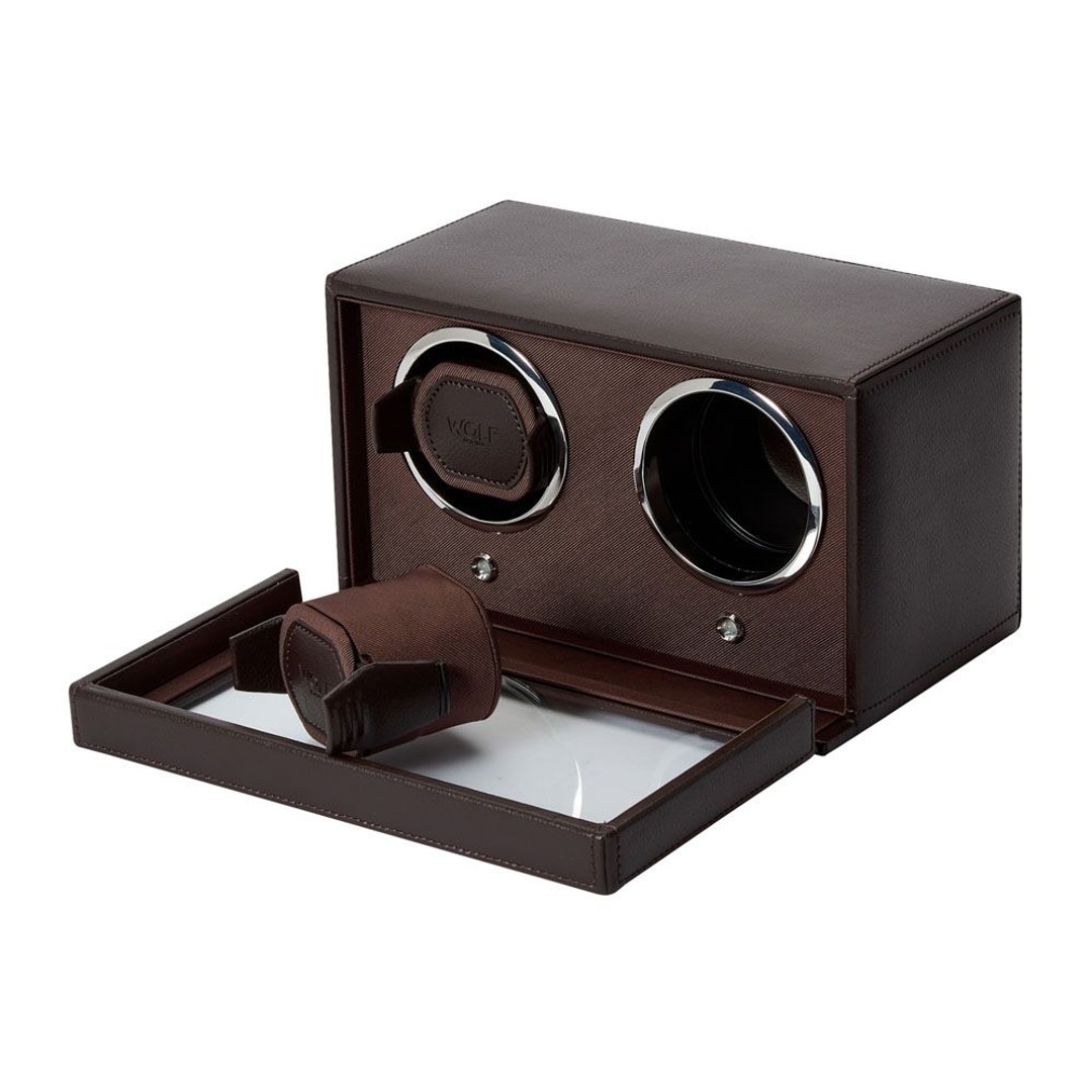Wolf 1834 Cub Doppel Uhrenbeweger Braun