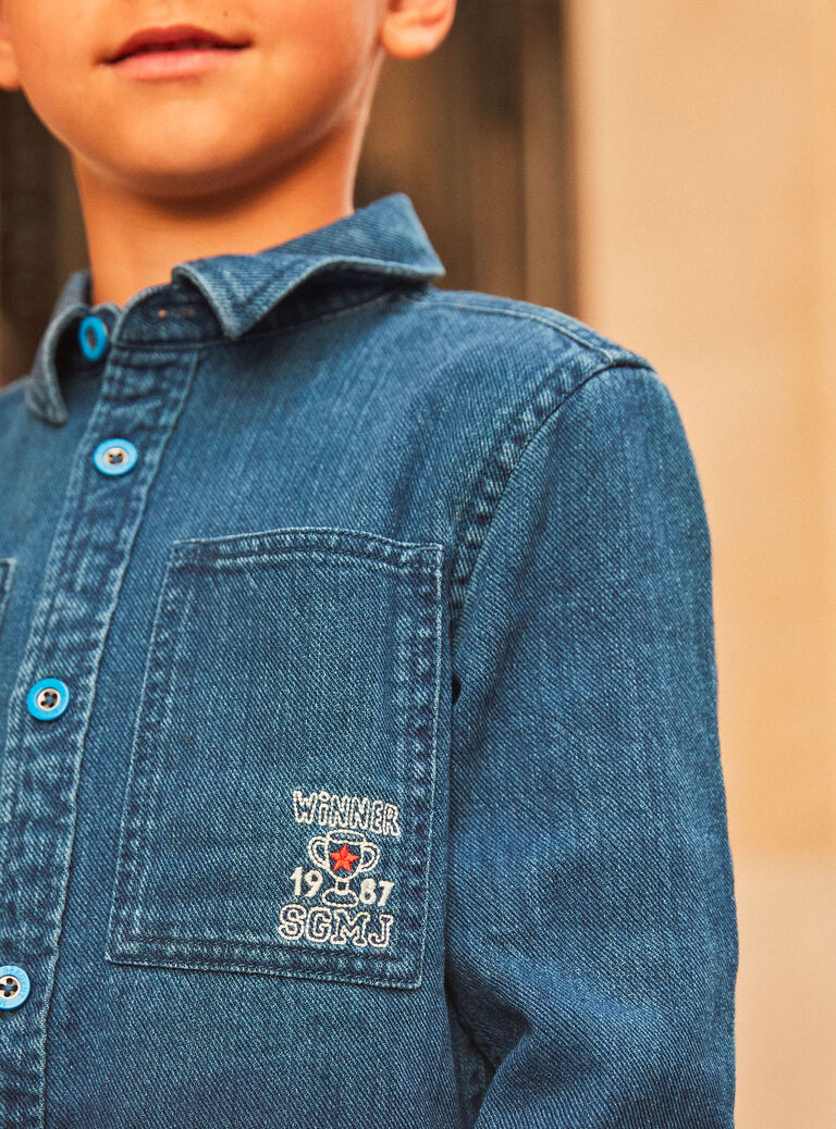 Chemise en jean denim brut