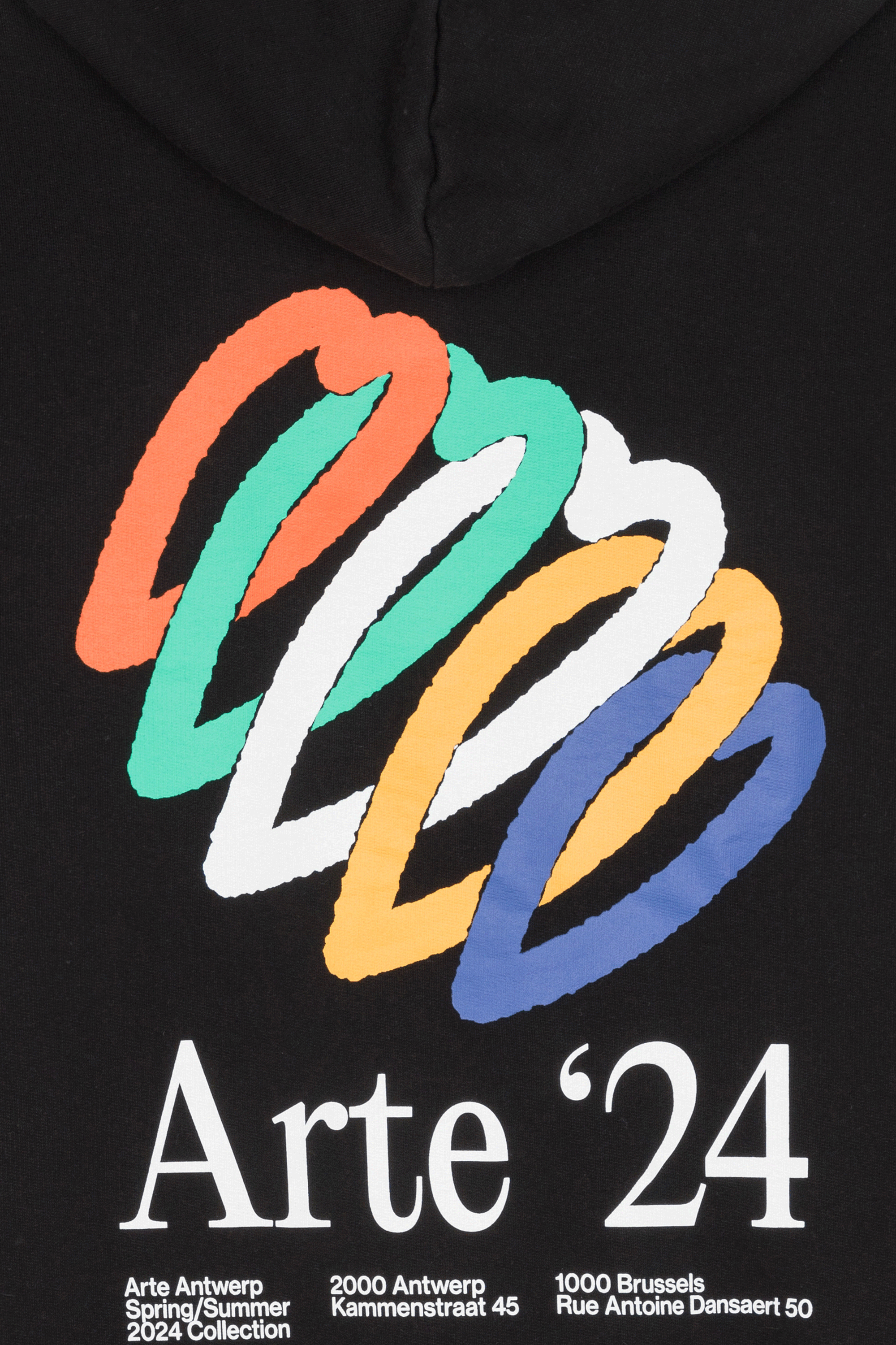 ARTE ANTWERP Hoodie  Hank Back Hearts Hoodie Noir