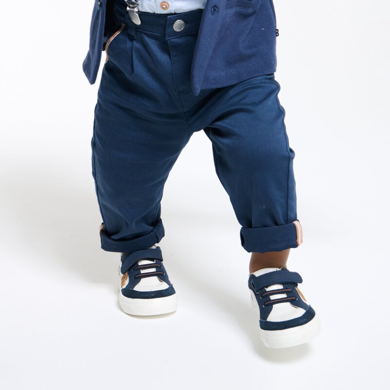 Pantalon à pinces à bretelles bleu bébé garçon Bleu