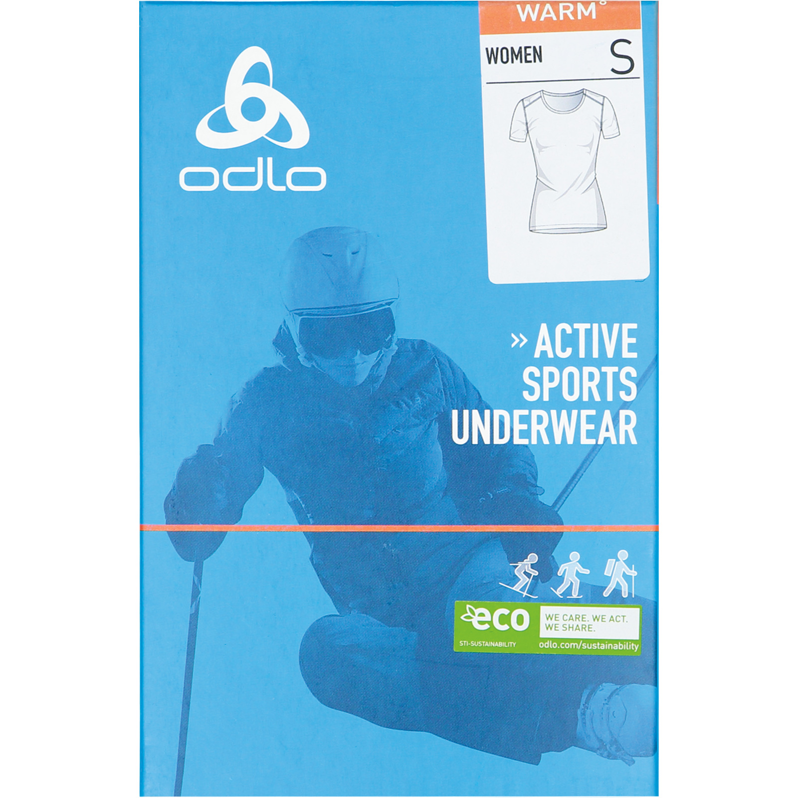 Odlo Frauen-Baselayer T-Shirt Active Warm M, weiss