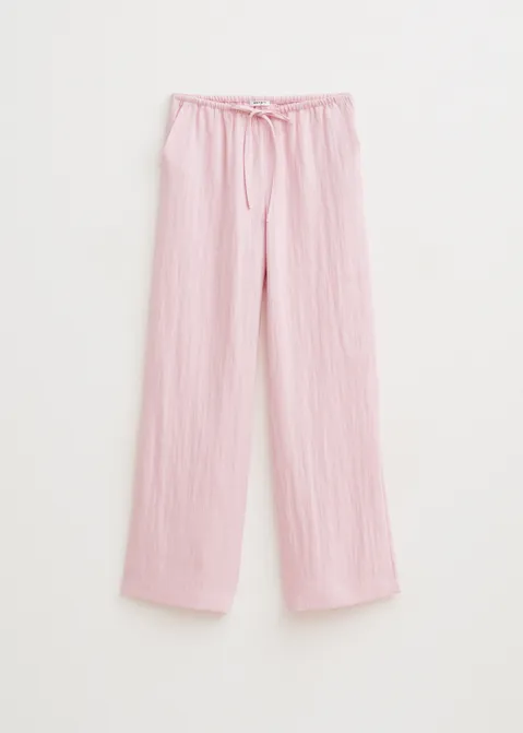 Broek met structuur roze (ROS.L)