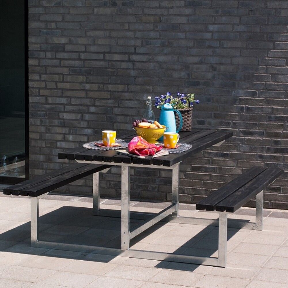 BENKESETT PLUS BASIC BORD/BENKER 177CM SVART