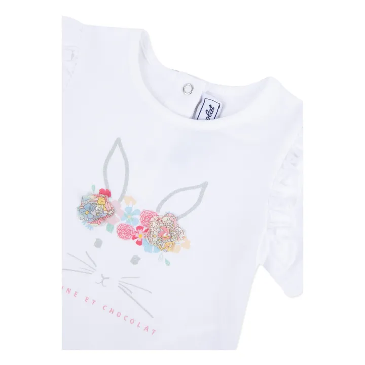 Tartine et Chocolat T-Shirt à Volants Lapin | Blanc