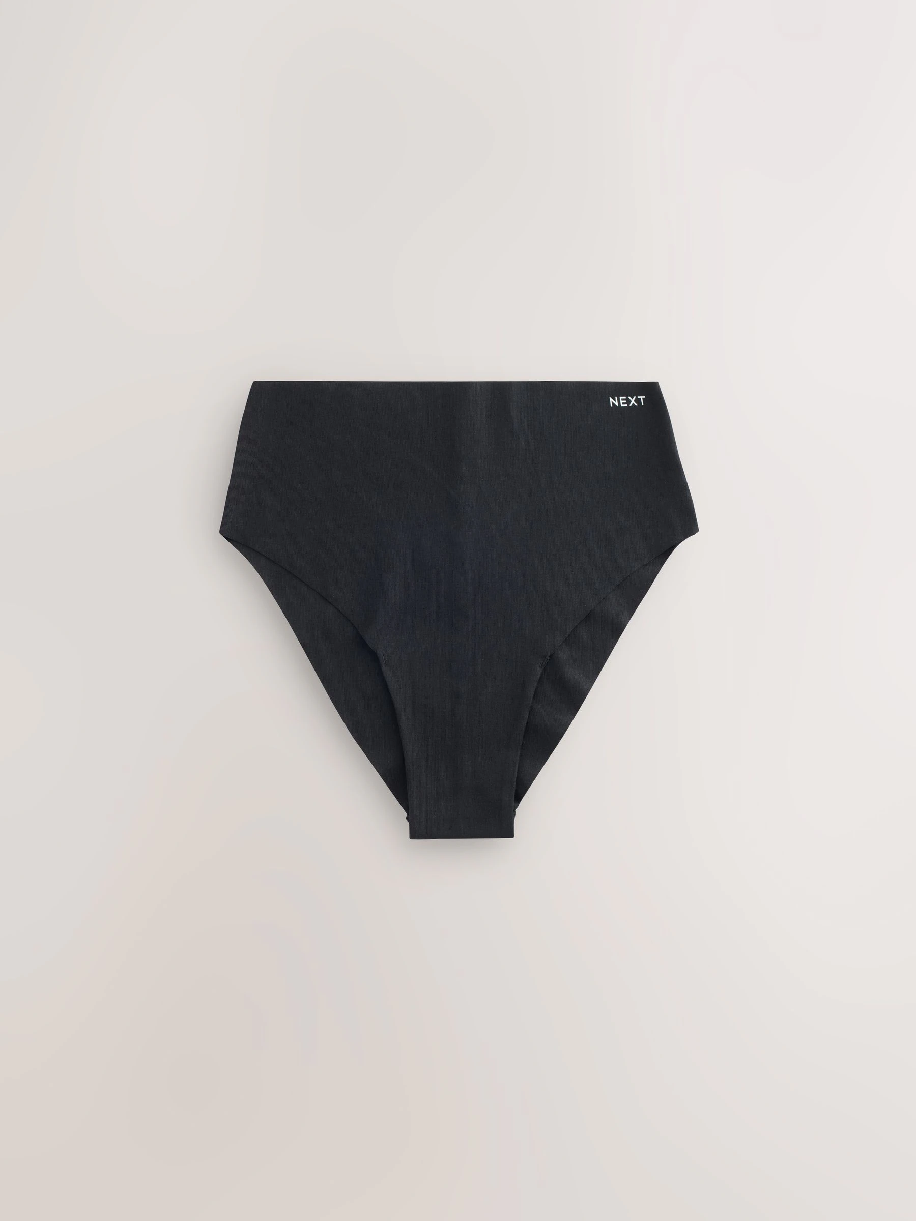 Zwart - Set van 3 slips van katoenmix zonder VPL