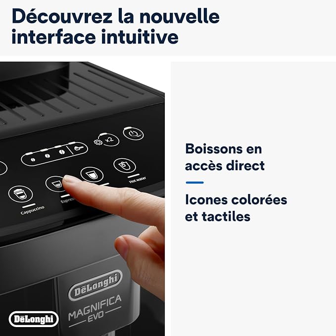 De'Longhi Magnifica Evo ECAM292.52.GB, machine à café automatique en grains, noir