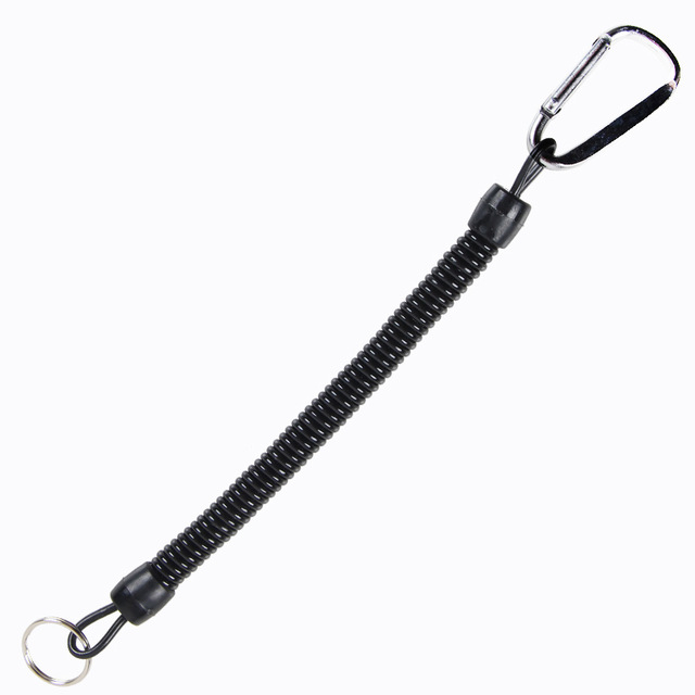 (3er Set) Anti-Lost Karabiner Haken Schlüsselanhänger mit Spiralkabel   Schlüsselring