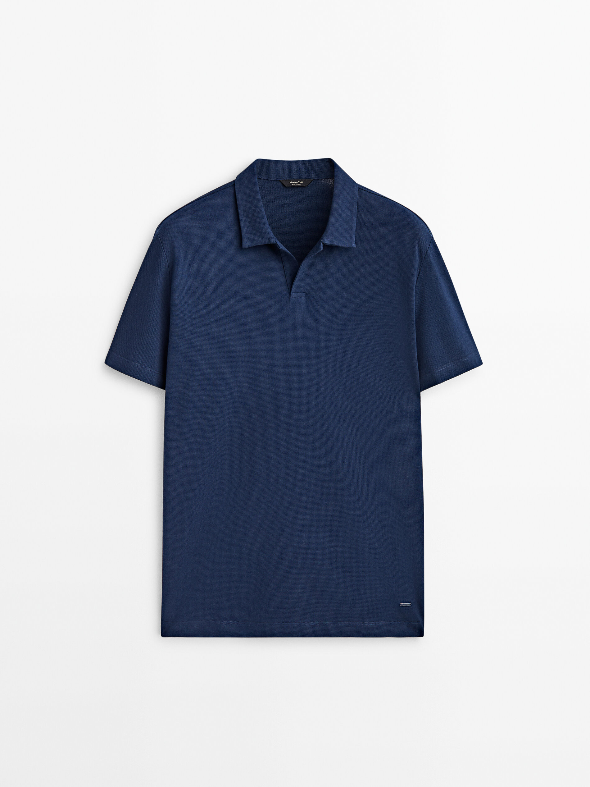Camisa polo xadrez de algodão - AZUL MARINHO
