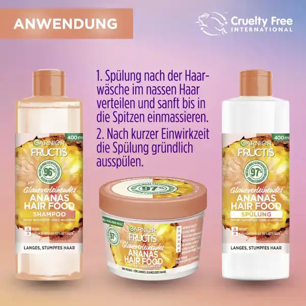 Glanzverleihendes Ananas Hair Food Spülung