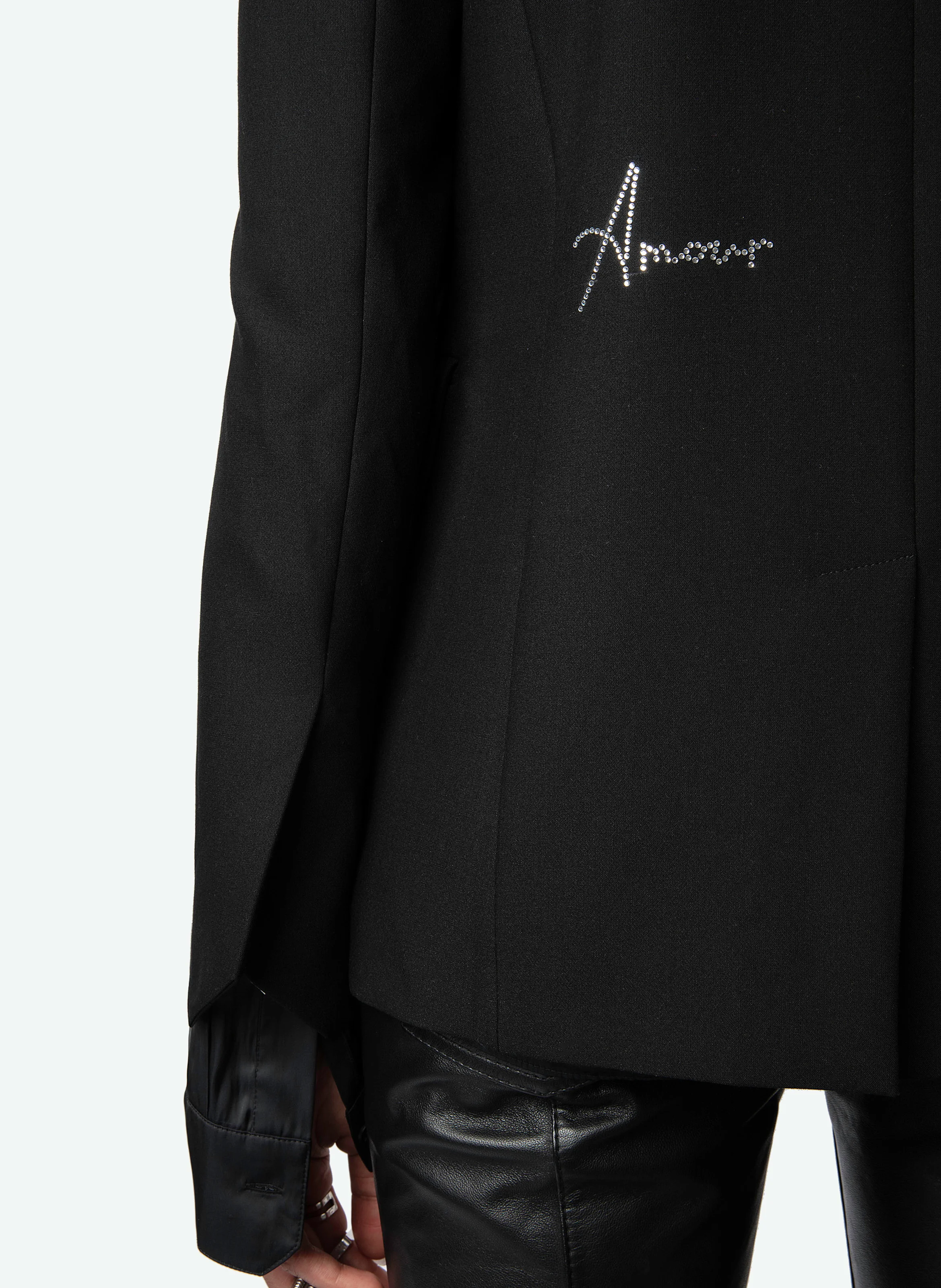 VERY - Veste blazer droit à strass | Noir