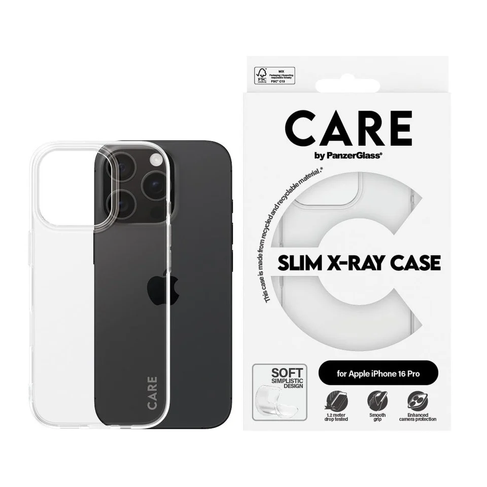 CARE by PanzerGlass - Cover - Transparent - iPhone 16 Pro