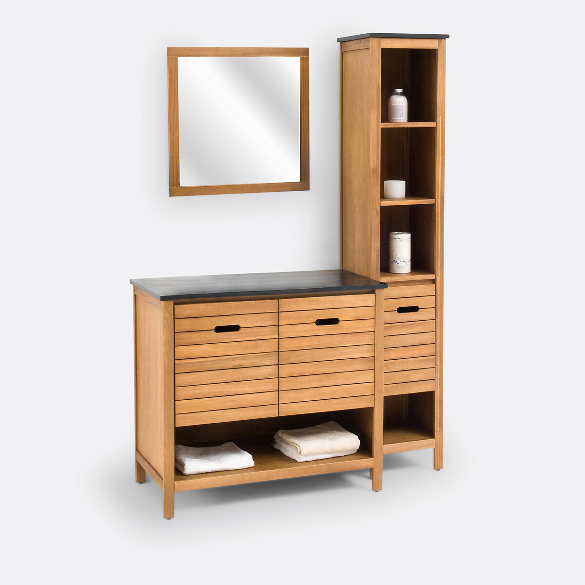 LA REDOUTE INTERIEURS<br>Móveis de banheiro Saturno, Acácia, 90 cm
