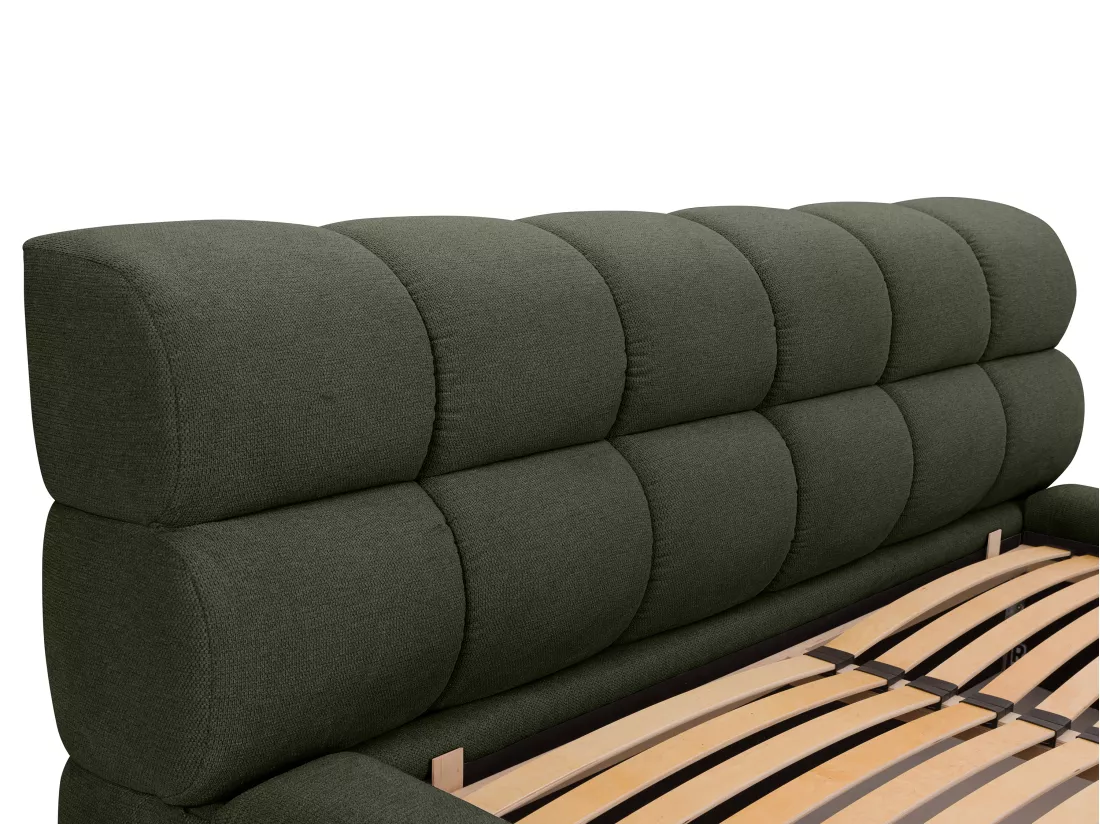 Lit coffre 180 x 200 cm - Tissu - Vert - FORVIK de Pascal Morabito