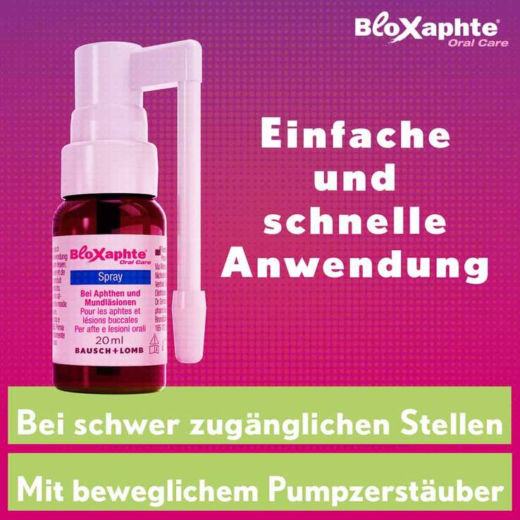 BloXaphte® Oral Care Mundspray bei Aphthen und Verletzungen im Mund, 20 ml