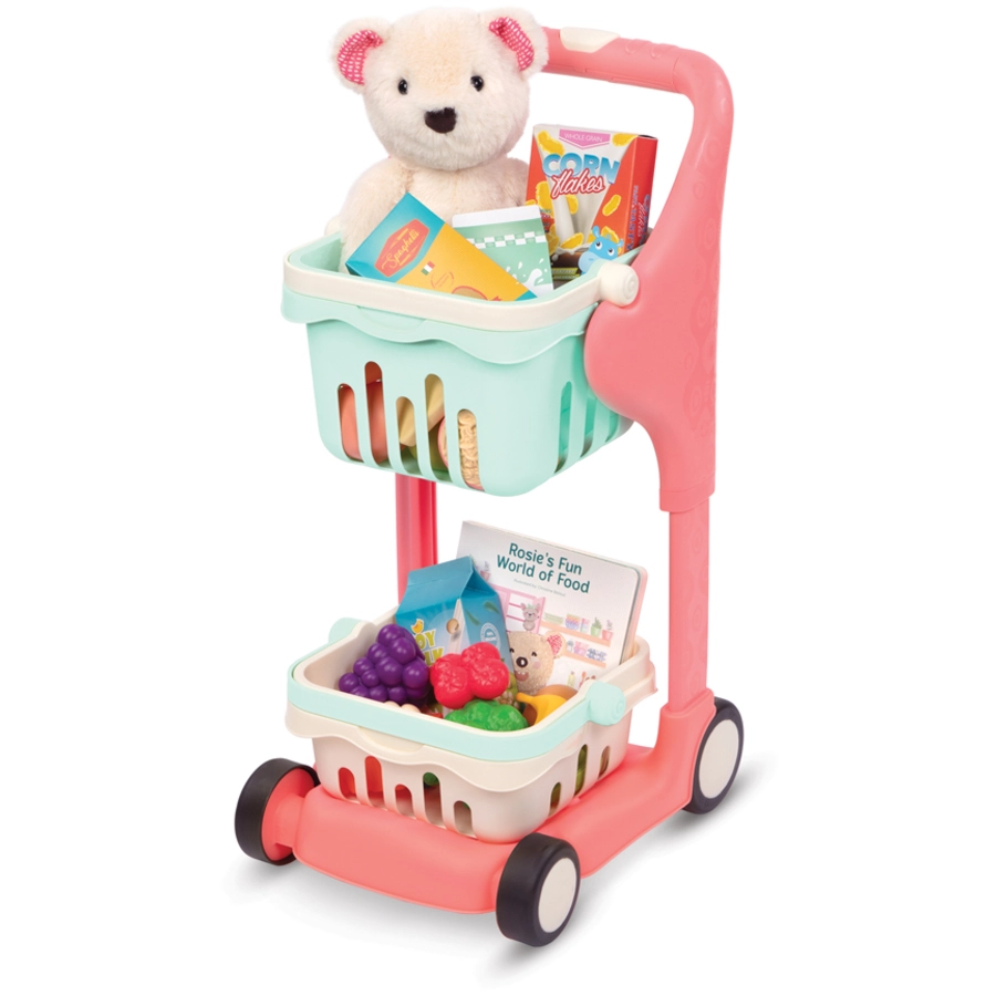 B.TOYS B. Shop & Glow - Musikalischer Einkaufswagen mit Teddybär 1
