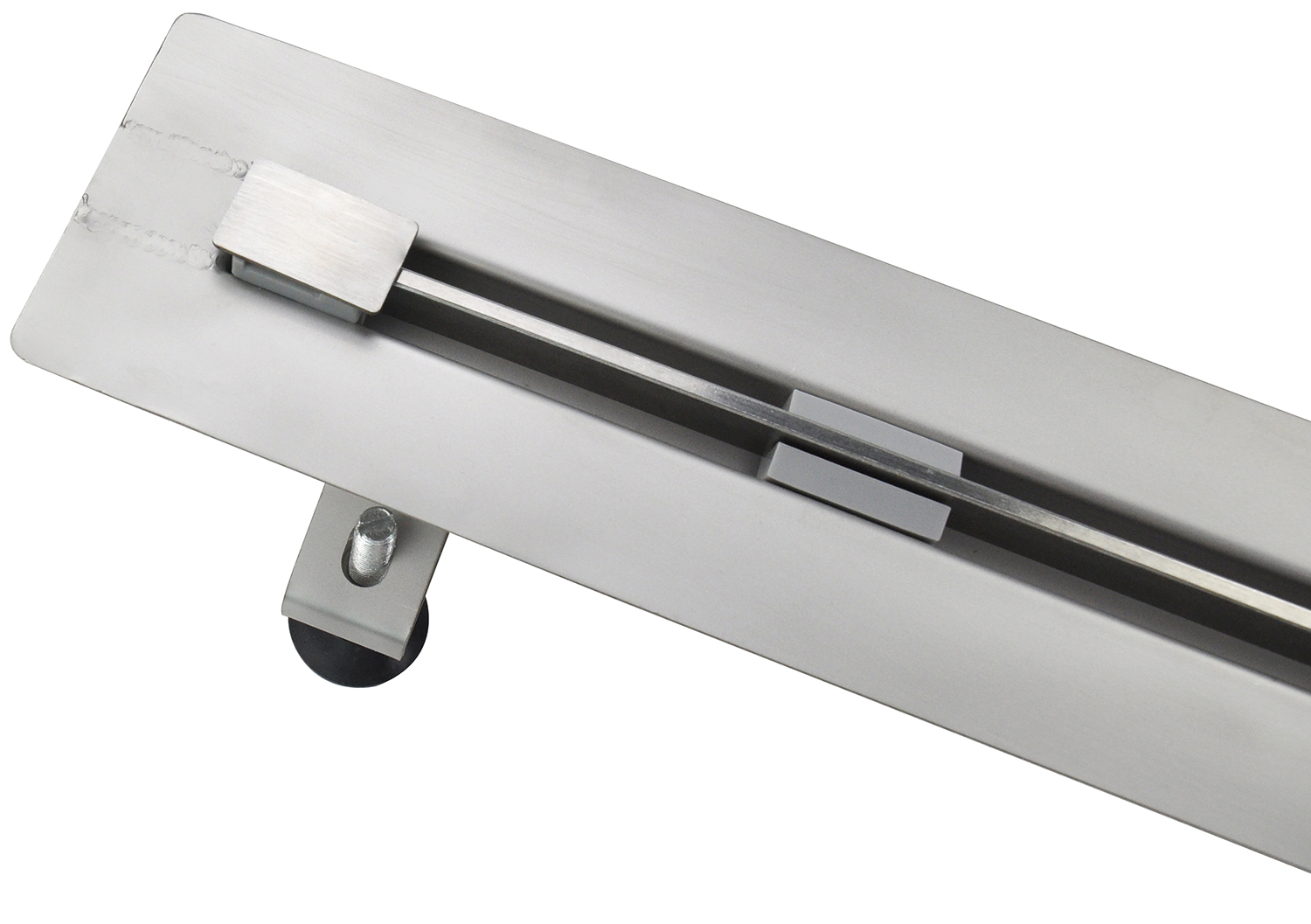 Sanigoods Compact 80cm douchegoot RVS mat zwart met slank design