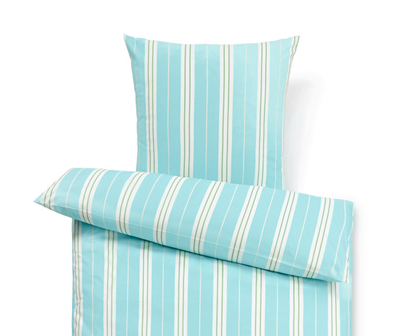 Premium-Baumwoll-Bettwäsche, Normalgröße, blau