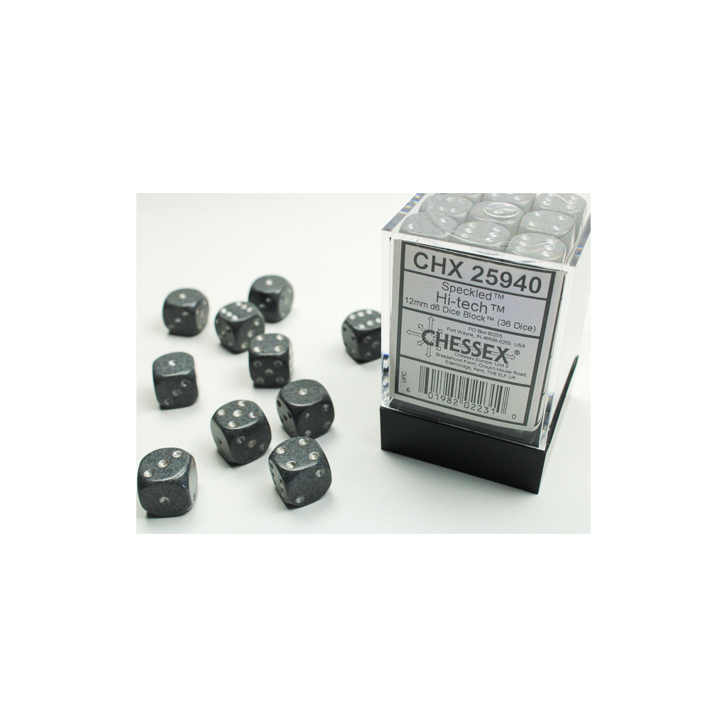 Set de 36 Dés Chessex : Speckled