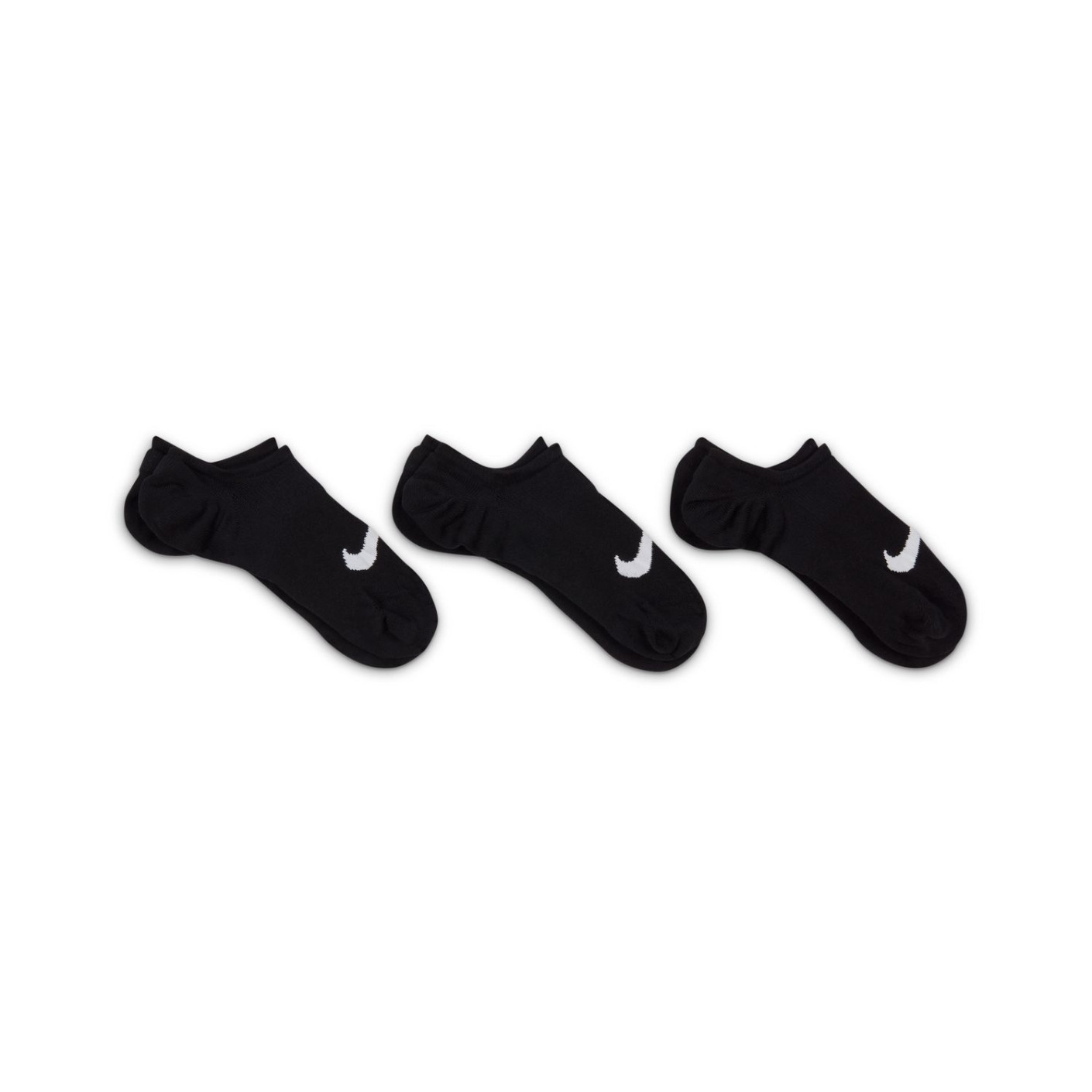 Nike Everyday Plus Lightweight Enkelsokken 3-Pack Dames Zwart Wit
